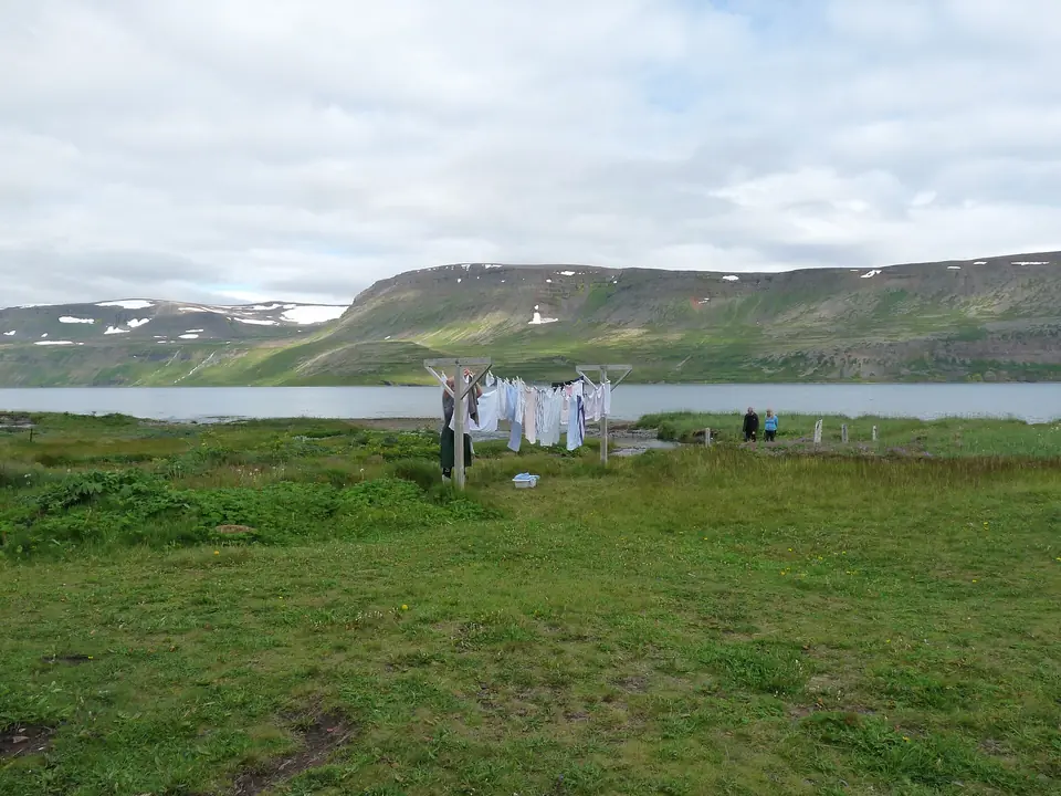Husene på Hesteyri ved Hesteyrarfjörður