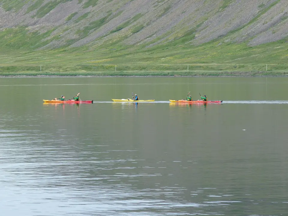 Kajakker i Jökulfirðir i Vestfjordene