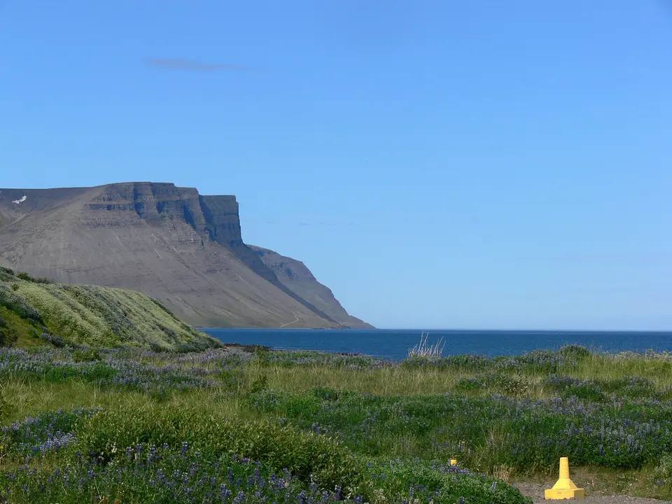 Fjellet Eyrarfjall ved Þingeyri