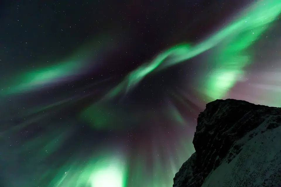 Nordlicht über den Westfjorden
